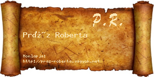 Práz Roberta névjegykártya
